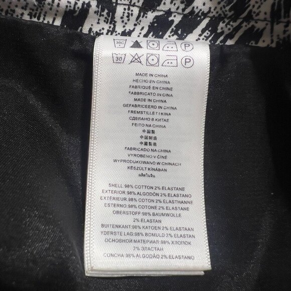 Michael Kors Plus Animal Print Black/White Lined Mini Skirt Women's 14 - Picture 4 of 6